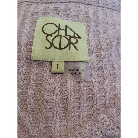 NWOT Chasor Lavender Long Sleeve V Neck Large L Womens Waffle - Picture 5 of 5